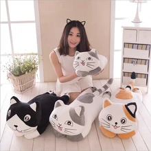New Style Cute Lying Cat Short Plush Toys Stuffed Animal Cat Doll Toy Soft Plush Pillow Children Birthday Gift huge 155cm lying white tiger plush toy prone tiger doll throw pillow birthday gift t8875