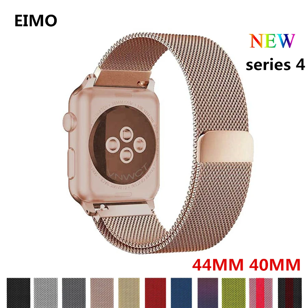 Milanese loop strap For Apple watch band correa 4 44mm 40mm iwatch series 4 Stainless Steel ...