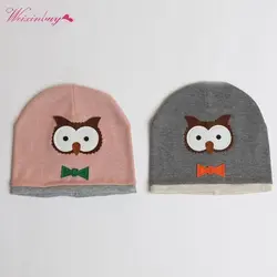 Заводская цена! Новые для маленьких мальчиков девочек шляпа Хлопковые смеси шапки новорожденных Детская шляпа с принтом совы