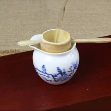 50 шт. бамбуковый ситечко для чая фильтр Дуршлаг Infuser ручной работы ремесла Новинка принадлежность для чая Винтаж кунг-фу чай подарок гаджеты LZ1803