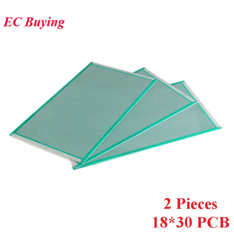 

2pcs 18x30cm Double Side Prototype Universal Printed Circuit PCB Board 2.54mm Pitch Protoboard Hole Plate 18*30cm 180x300mm