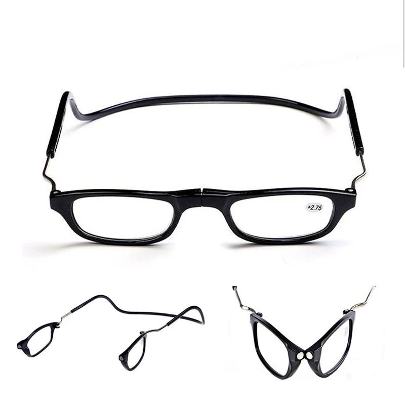 

Multicolor Folding Magnets men women Reading Glasses Colorful Plastic Magnetic Unisex Hang Folding Presbyopic Eyewear glasses