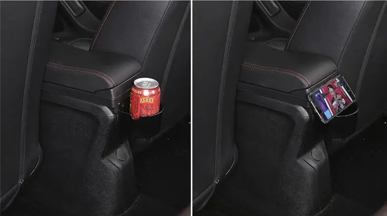 Для Peugeot 2008 подлокотник коробка + 3USB черный кожаный центр Новый ящик для хранения