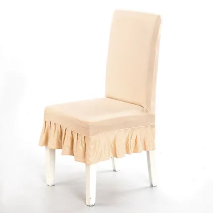 HAOLIANG Чехлы на стулья Спандекс Домашний Текстиль Laciness Чехлы на стулья Для Свадьбы Обеденный Стул Cover Красный Белый Fundas Силлас - Цвет: Cream