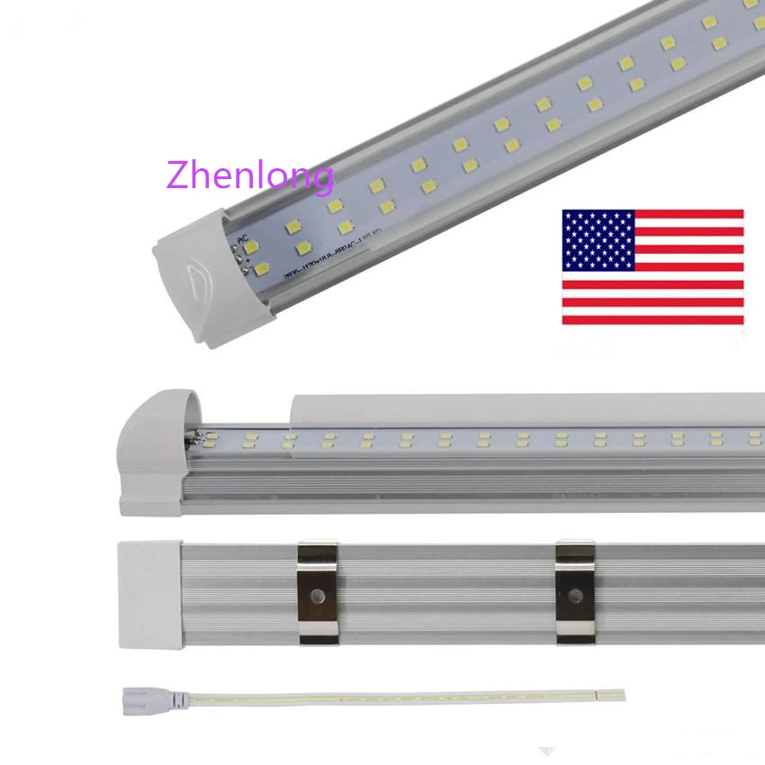 4FT 5FT 6FT 8FT LED T8 двухрядные 8 футов встросветодиодный ные светильник пы SMD2835