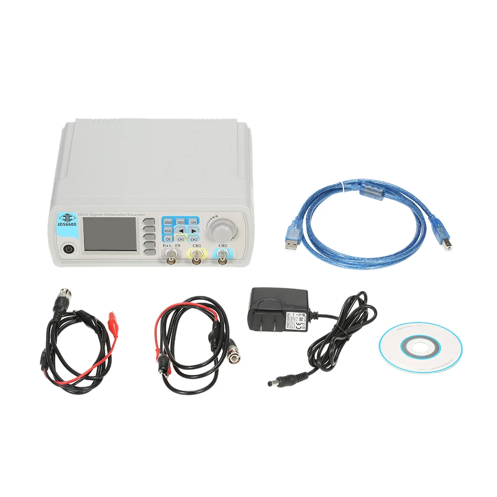 

Digital Dual-channel DDS Function Signal Generator Arbitrary Waveform Pulse 1Hz-100MHz Frequency Meter 200MSa/s 40MHz