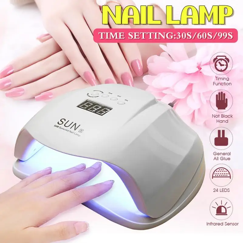 

Smart Nail Lamp LED Nail Dryer Curing Nail Light Manicure Machine UV Painless