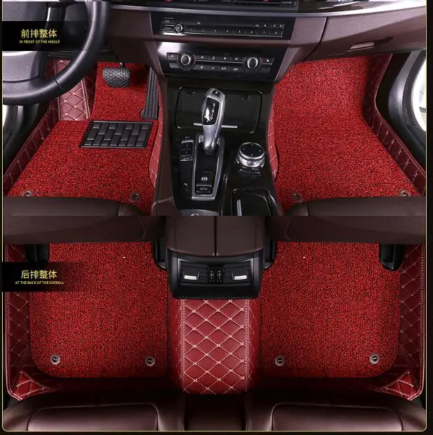 OLPAY коврики кожа коврик для Volvo C30 S40 S60 S60L S80 S80L V40 V50 V60 XC60 XC70 XC90 двойной Слои ног