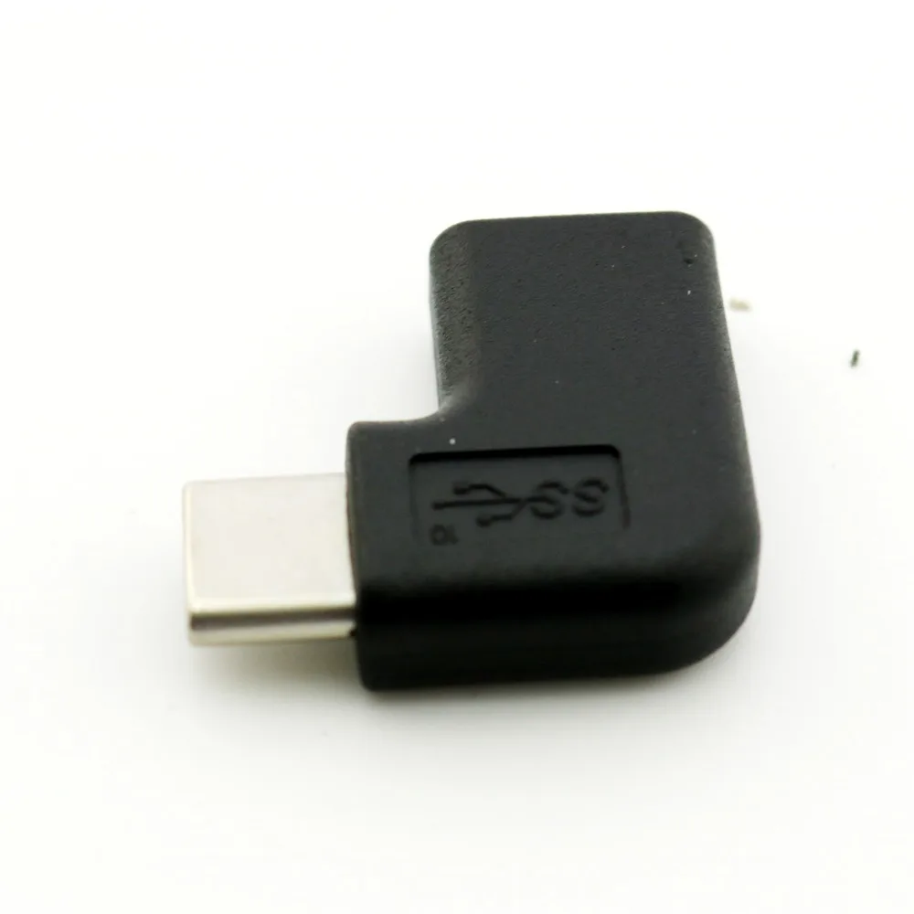 100pcs USB 3.1 Type-C Male to Female Jack 90