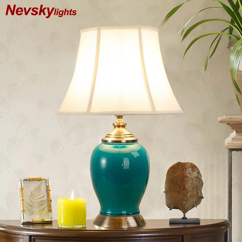

Porcelain Chinese Style Table Lamp Blue White Porcelain Desk Light Vintage Home Decoration Table Lamp Bedroom Living Room Lights
