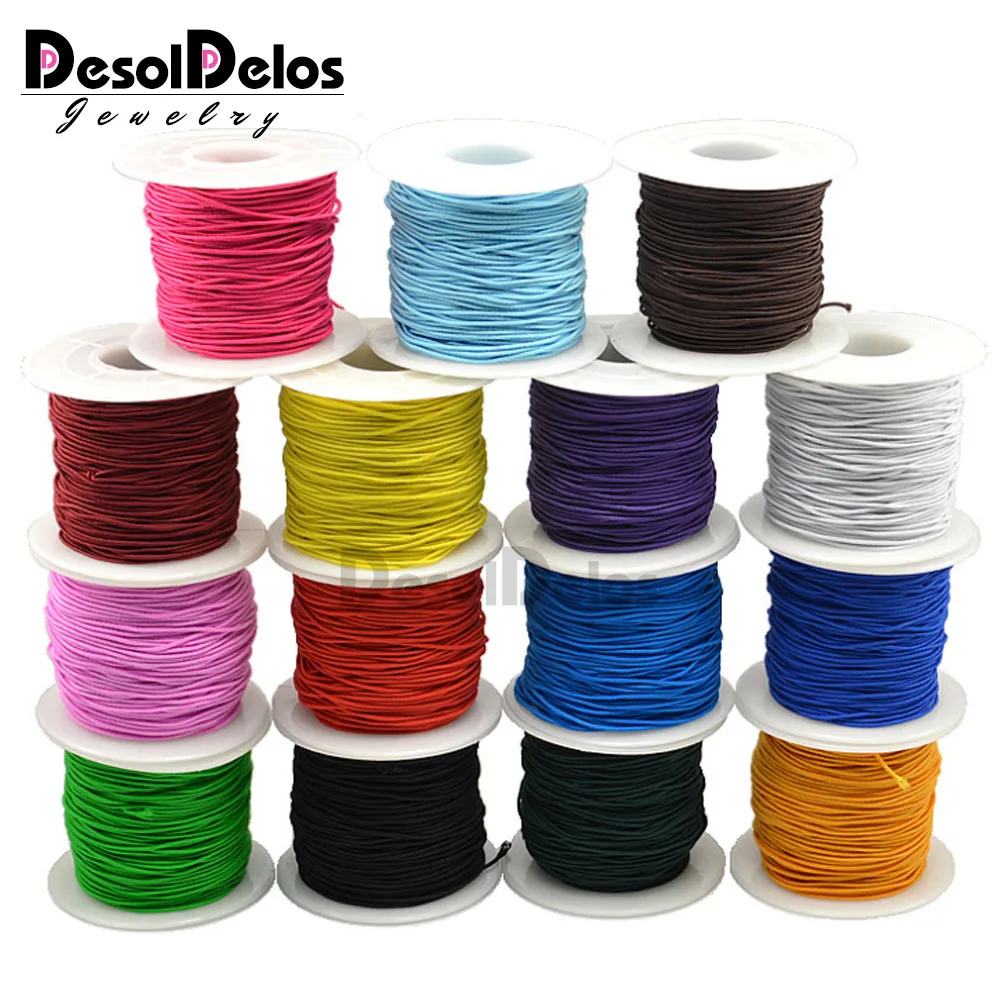 

0.8mm Elastic Cord Beading Stretch Thread Macrame Cord String Rope Bead For DIY Bracelet Necklace Jewelry Making 50M
