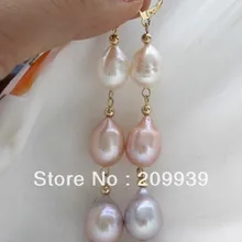 Hj 00214 WOW 16 мм капельного многоцветный болтаться серьги