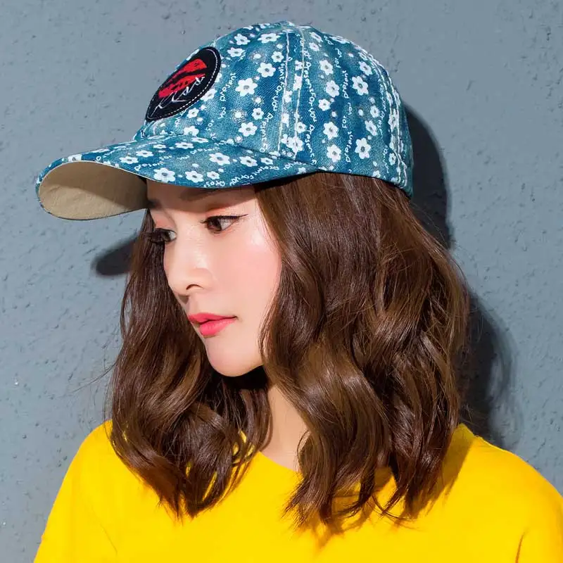 Красные губы вышивка Бейсбол Кепки цветок Snapback Bone летнее солнце шляпу s для Для