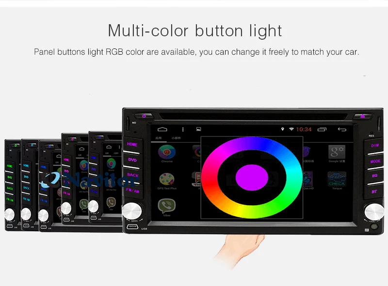 Discount 6.2 Inch Android 8.1 Double Din Car dvd Player universal 2 din car radio stereo gps navigaton with usb/map/bluetooth/3G/4G/wifi 7