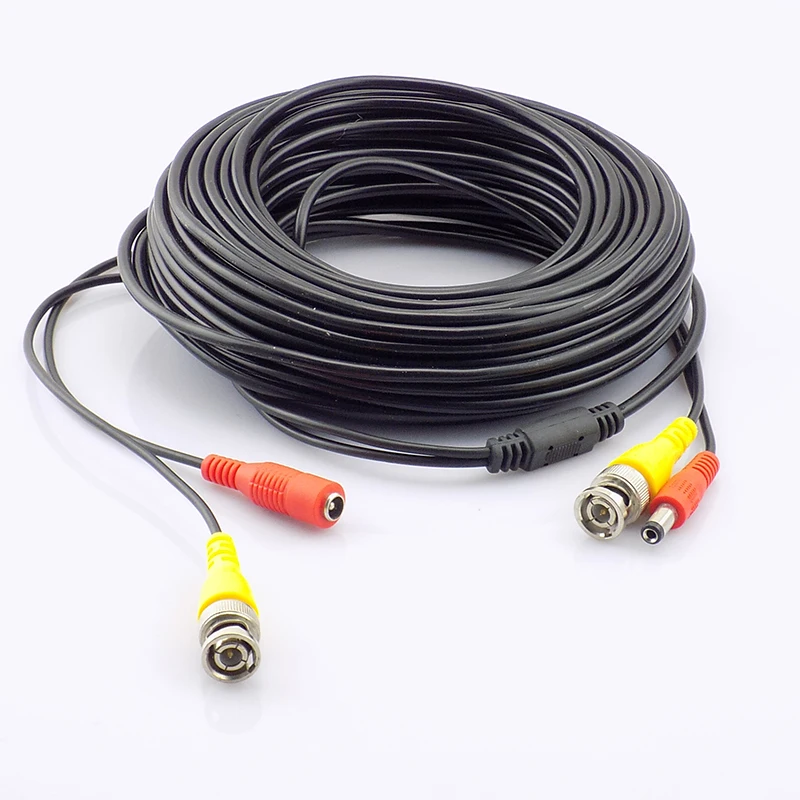 

20m CCTV Cable DC Power Connector Male BNC Connector + Power Supply Adapter Coaxial Cable for CCTV Camera DVR NVR