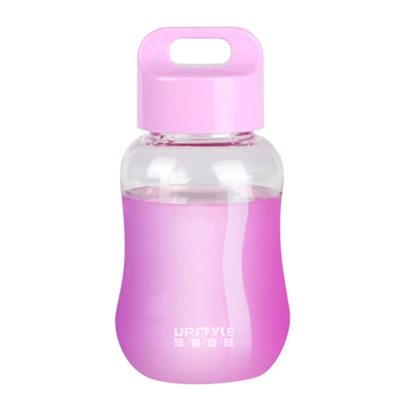 180 мл пластиковая бутылка для воды Мини Милая мультяшная бутылка для детей портативный герметичный маленький чайник Bpa бесплатно - Цвет: Transparent