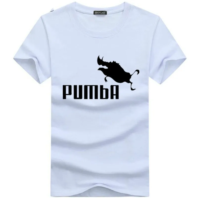 

2019 Funny Tee Cute T Shirts Homme Pumba Men Short Sleeves Cotton Tops Cool T Shirt Summer Jersey Costume Fashion T-shirt RS-435