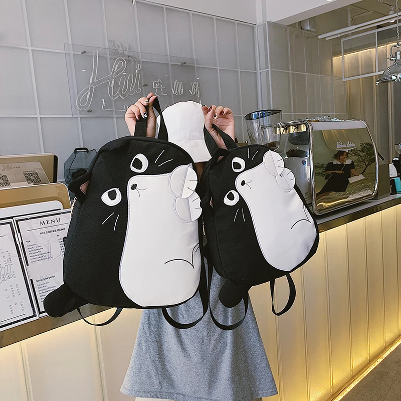 

Women Cute Backpacks Japanese Cat Rucksack Kawaii Schoolbag Fashion School Bags For Teenage Girls High Quality Shoulder Backbag