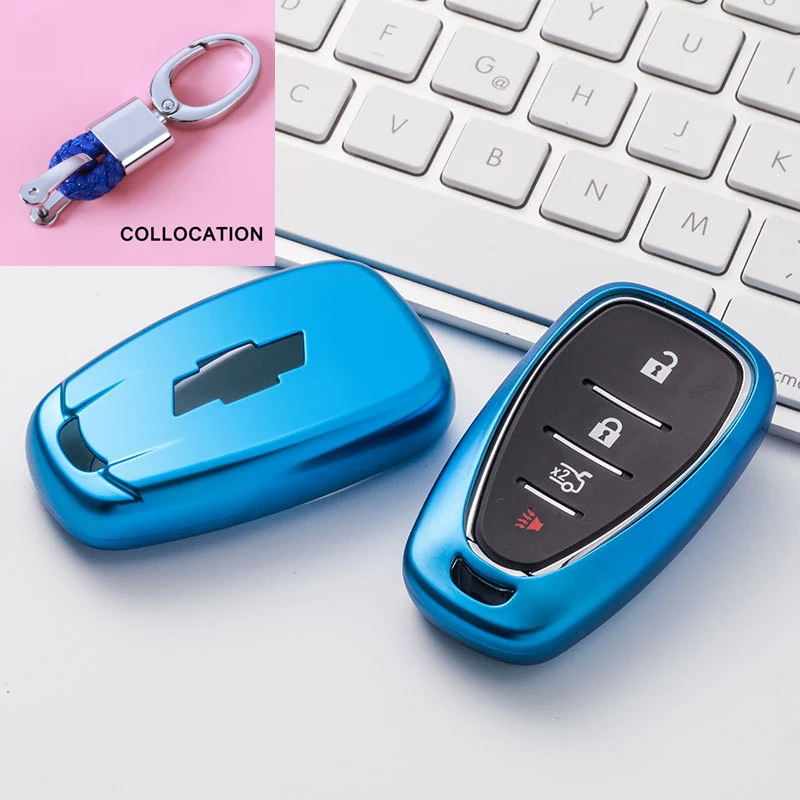 

2019 Soft TPU Key CoverCase For chevrolet for cruze spark camaro Volt Bolt Trax Malibu styling Accessorie 2016-18 Key Protection