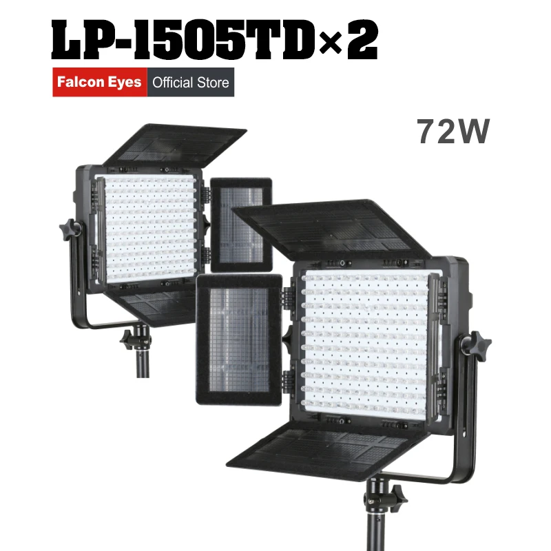 

Falconeyes LP-1505TD 72W Color Temperature Adjustable LEDs Light Professional cheap Video dc light 2pcs/lot free shipping