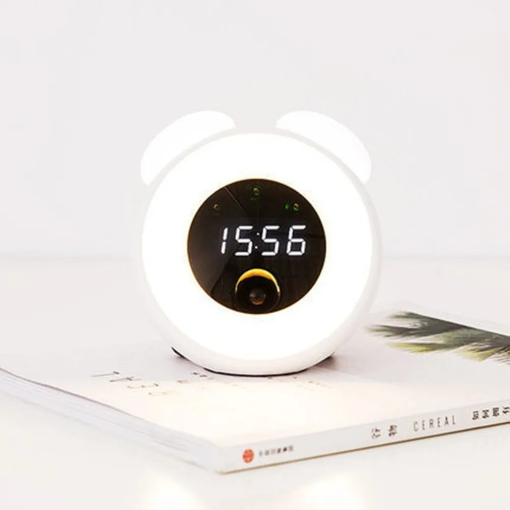 

USB Digital Alarm Clock Night Light Rechargeable Smart Motion Sensor Desktop Clock Support Snooze for Kids Nursing Mom