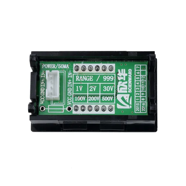 Sikeo Voltage Panel Meter Tester LED Panel Digital Voltmeter with Two-wire Electrical Instruments DC4.5-30V for Car Motorcycle