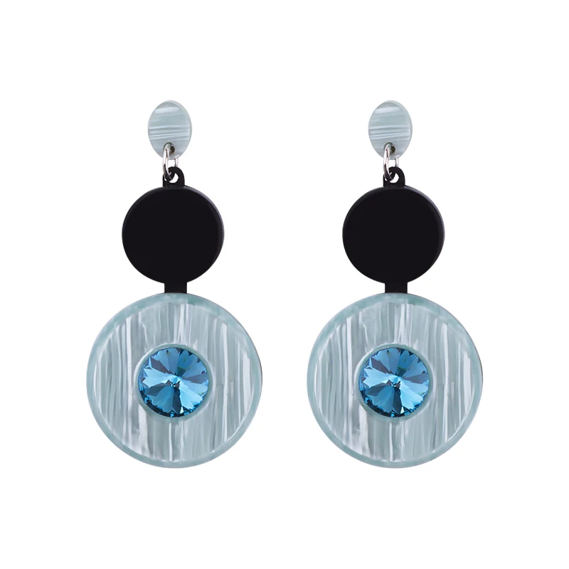 GUANLONG Classic Drop Resin Earrings Women Big Long Geometric Circle Acrylic Earings Fashion Elegant Dangling Earring Jewelry (2)