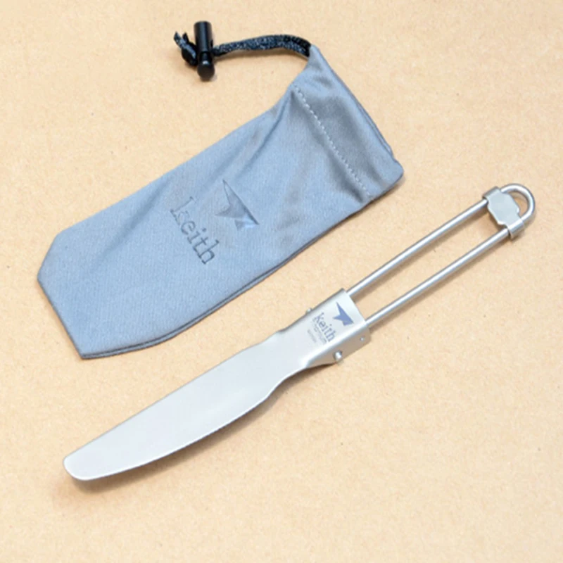 Keith titanio plegable cuchillo que acampa al aire libre cubiertos Vajilla conveniente portátil ultraligero 13.8G ti5304