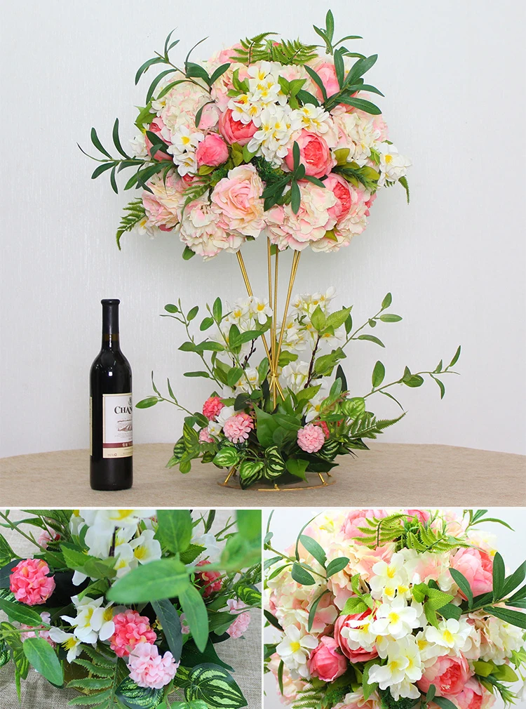 JAROWN Wrought Iron Bracket Flower Ball Wedding Main table Flower Arrangement Flower Frame Window Display Props Home Decoration (15)