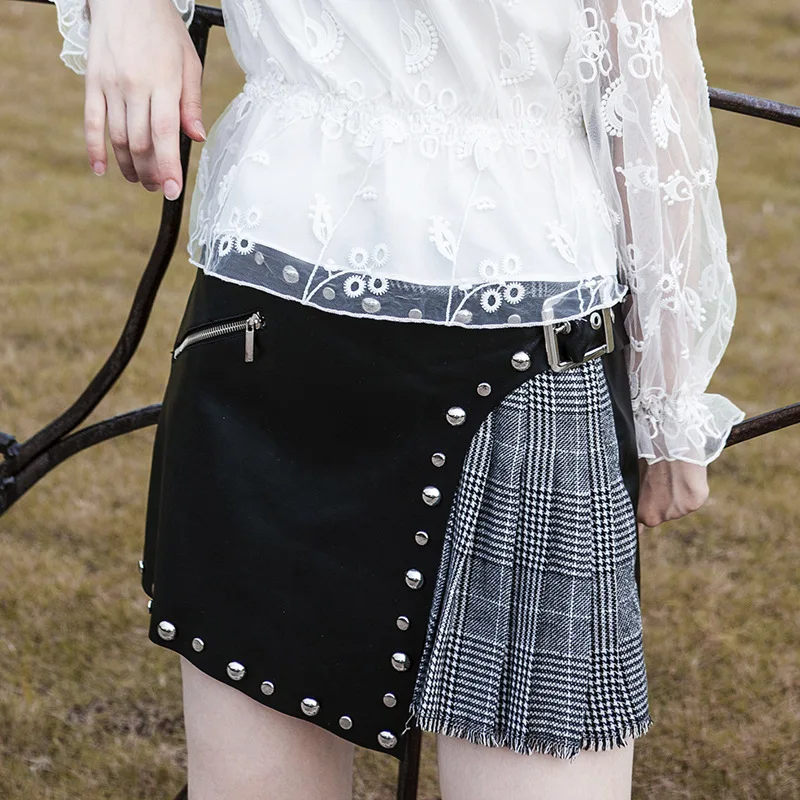 

2019 New Pattern Splice Zipper PU Leather Pants Feminine Temperament Fashion Motorcycle Zippers Drawstring Leather Pants Women