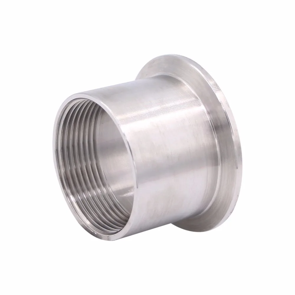 Female Threaded Pipe Size:1-1//2 Inch DN40 Tri-Clover Clamp SUS304 Tri-clamp DERNORD 2 Pcs Sanitary Female Threaded Ferrule Pipe Fittings + Slicone Gasket