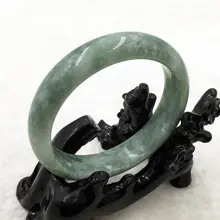 02043 Винтаж Китайский Натуральный Класс зеленый камней браслет