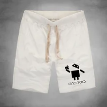 Забавные шорты с принтом Android fighting Apple для мужчин сокровище креативный прочный хлопок модный летний стиль модный бренд Swag