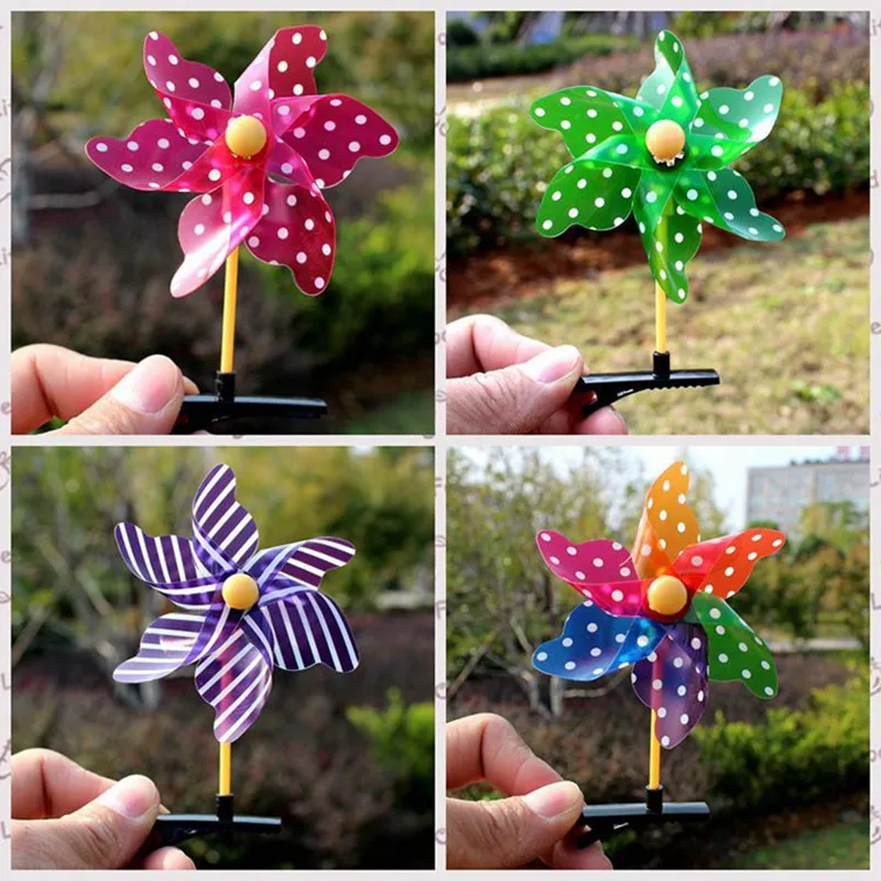 

2pcs Mini Casual Cute Flower Windmill Stretch Hairpin Headdress Toys Rotating Girls Popular Funny Gifts Decoration 2018 New Hot