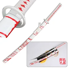 Free ShippingJapanese Samurai Fantasy Sword Carbon Steel Real Katana Wooden Scabbard Red HandPainted Replica Anime Copslay Prop