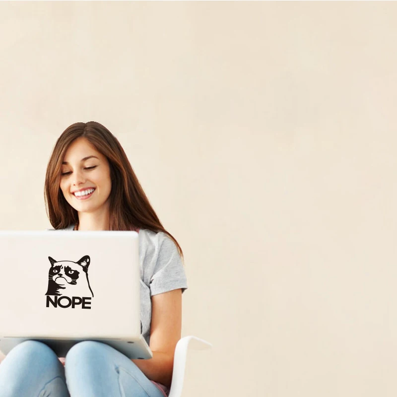 

Grumpy Cat Nope Funny Car Truck Window Vinyl Wall Decal Sticker Home Decor Wallpaper Laptop House Renovation DW0180