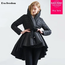 Модный бренд, 85% белый утиный пух, парки, зима, Асимметричная Длина, с поясом, теплый пуховик, wj1002