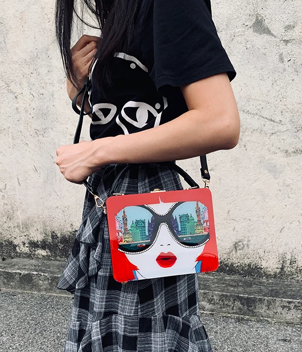 Ослепительные Солнцезащитные очки женские с буквенным принтом акриловые стильные женские повседневные сумки через плечо сумка через плечо дизайнерская сумка Сумочка Кошелек