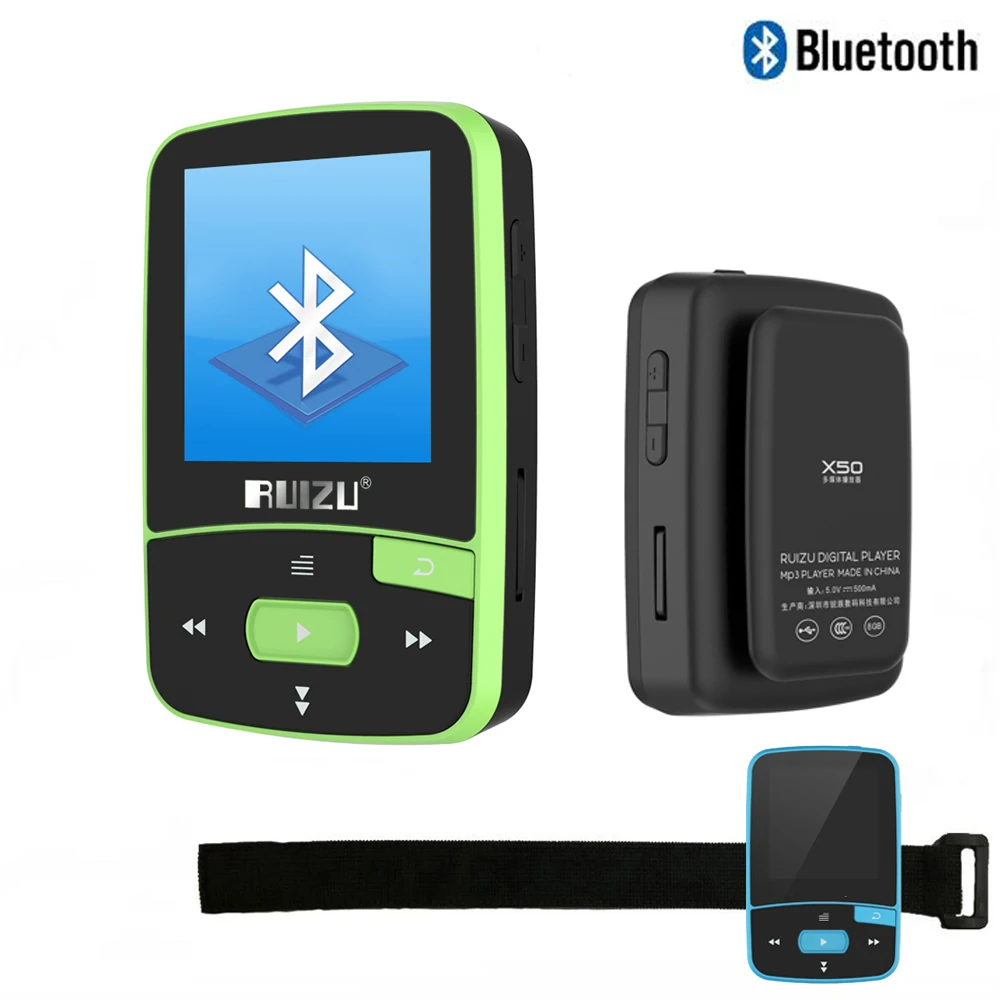 Mini Sport Walkman Clip Bluetooth MP3 Player Original RUIZU X50 8GB Music Player Support TF Card
