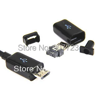 

10pcs DIY Micro USB Type B Male 5pin Four Piece Assembly Connector Plug Socket