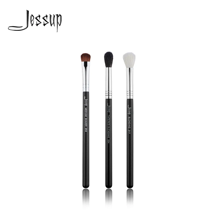 Jessup кисти 3 шт. набор кистей для макияжа maquiagem profissional completa маленькая коническая кисть для растушевки средних оттенков T312 - Handle Color: T312