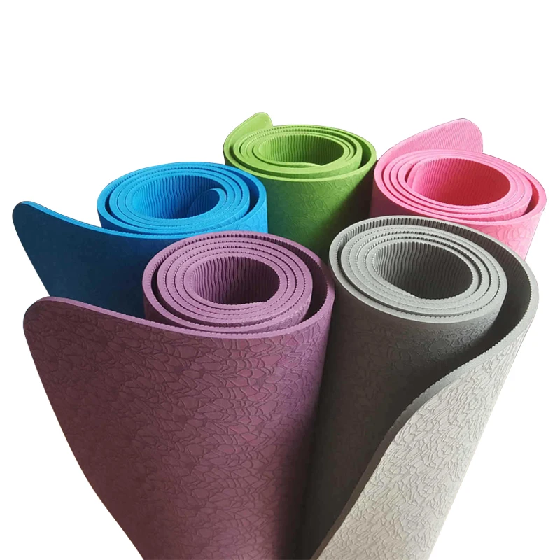 

Quality TPE Environmentally Non-Toxic Yoga Mat Thick 6 MM Extra Long 183 CM - 61/80 CM Wide Non-Skid Suitable for Yoga Studio