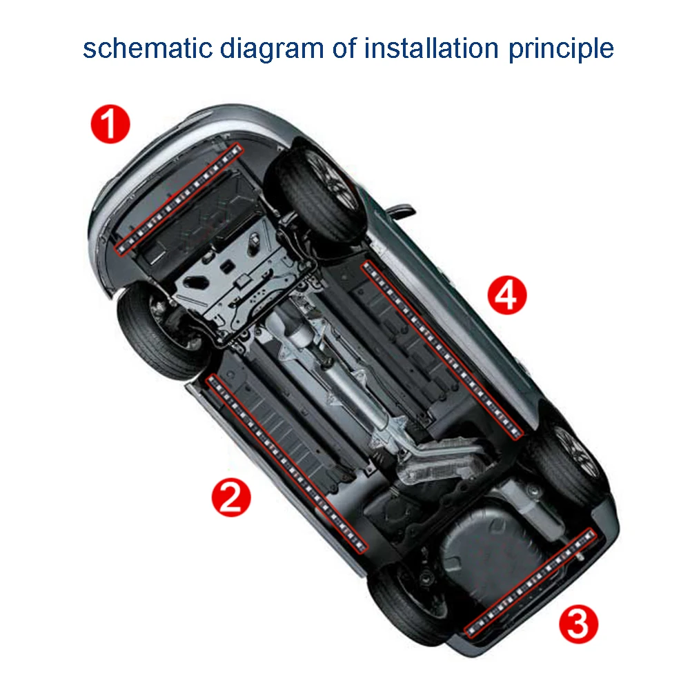 Современный автомобиль 4 в 1 приложение Светодиодная лента светильник гибкий RGB шасси нижний светильник s пульт дистанционного управления атмосферная лампа 60/90 см 90/120 см