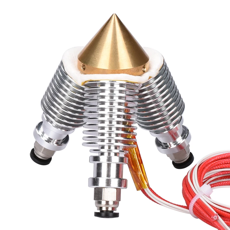 BIQU النحاس الماس الطارد Reprap Hotend 3D V6 غرفة تبريد 3 في 1 خارج متعددة فوهة الطارد 3D مجموعة الطابعة ل 1.75 /0.4 مللي متر