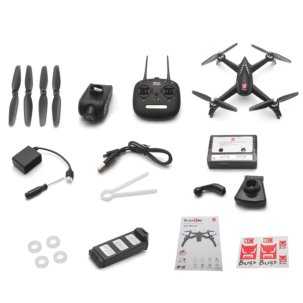 MJX Bugs 5 W 1080 P 5G Wifi FPV камера Дрон с GPS Профессиональный RC вертолет высота удержания