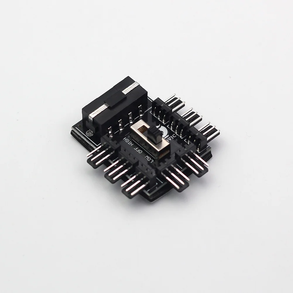 

New Hot Multi Way Splitter Cooler Cooling Fan Hub PC Computer SATA 1 to 8 3pin 12V Power Socket PCB Adapter NV99