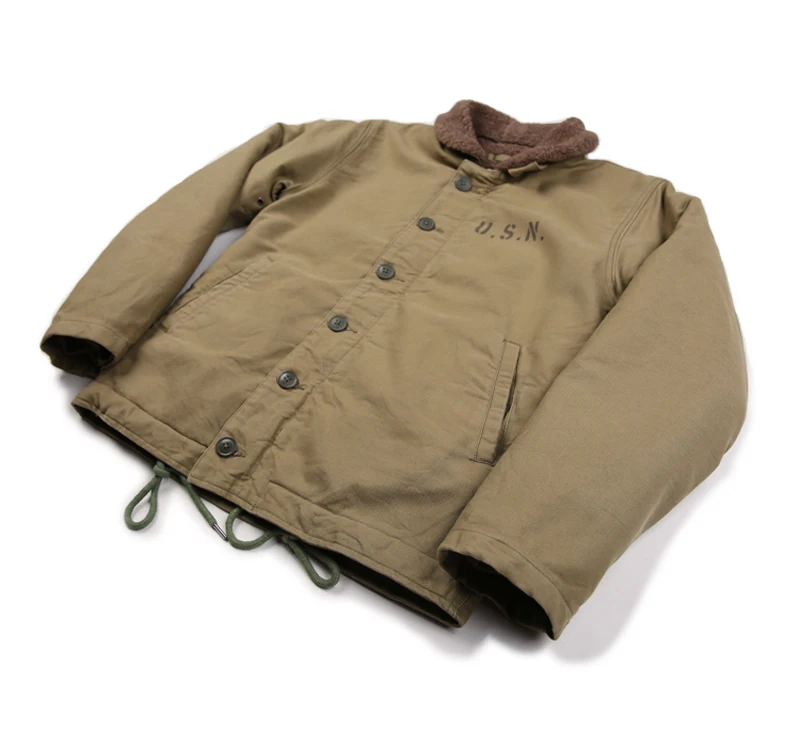 Ideal  2019 NON STOCK Khaki N-1 Deck Jacket Vintage USN Military Uniform For Men N1