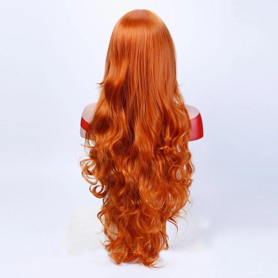 WTB волнистые парики 10 Цвета жаропрочных синтетических волос Хэллоуина вечерние парик Длинные Оранжевый парик Косплэй