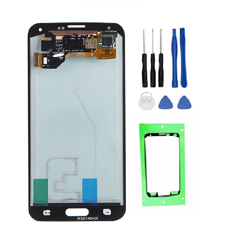 

100% AMOLED LCD Display for Samsung GALAXY S5 G900 G900F I9600 High Quality Touch Screen Digitizer Assembly+Tools+Tape