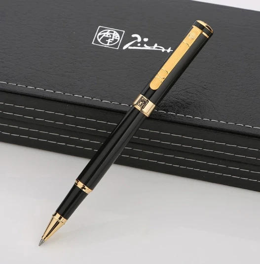 Stylo à bille bille en métal noir Picasso 902, stylo à bille décriture de marque de luxe pour homme, cadeau de noël, haute qualité, papeterie de bureau, A8